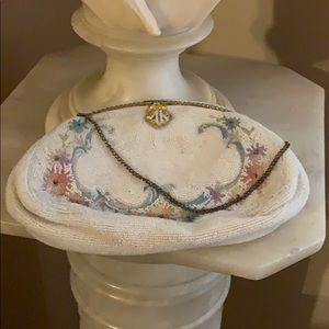 Antique hand beaded French Purse